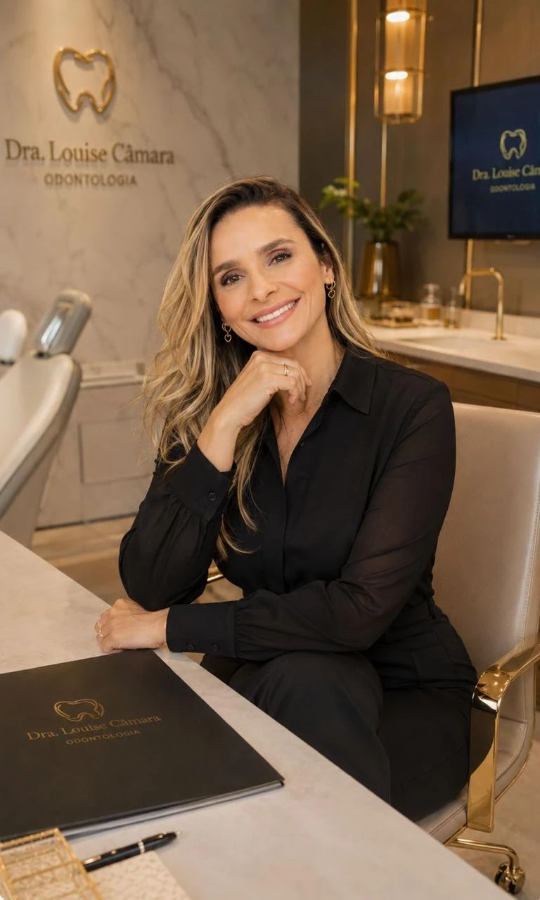 Dra. Louise Câmara em seu consultório